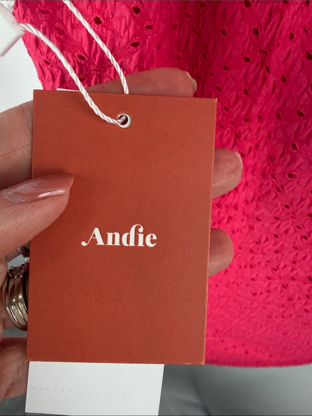 Andie The Malibu One Piece - Eyelet - Begonia Various Sizes - Picture 11 of 13